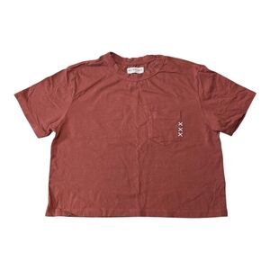 Rustler, Women's Short Sleeve Cropped T-shirt, Terracotta, Size Medium